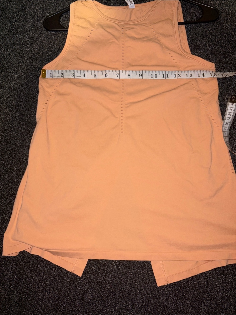 Athleta Peach Eyelet-Trim Performance Tank size Xs - Picture 8 of 9